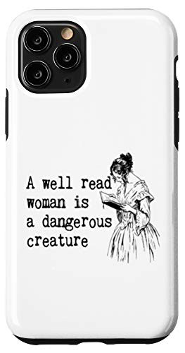 iPhone 11 Pro Funny Reader Vintage Well-Read Woman Quote Case