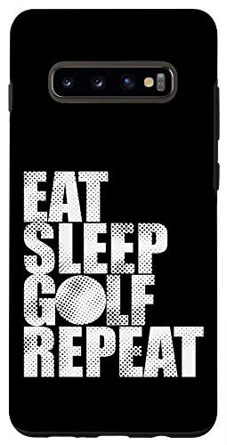 Galaxy S10 Funny Golfer Eat Sleep Golf Case
