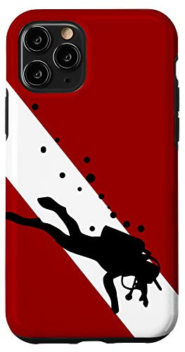 iPhone 11 Pro Dive Flag Diver Scuba Diving Gift Classic Red White Case