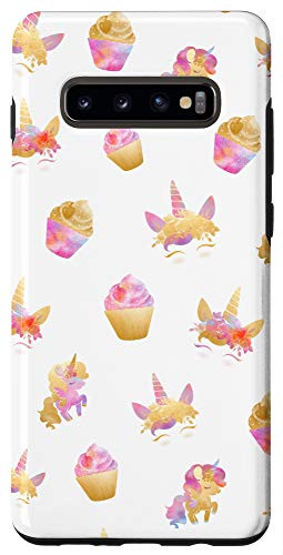 Galaxy S10 Unicorn and Cupcake Pattern Case
