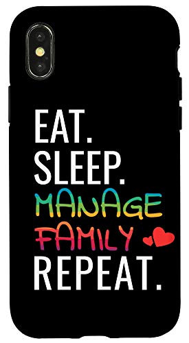 iPhone XXS Mother Mommy Wife Gifts Eat Sleep Repeat Case