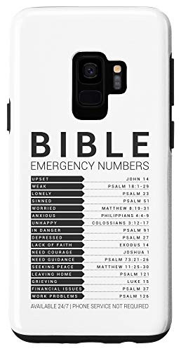 Galaxy S9 Bible Emergency Numbers Christian Gifts Faith Religious Case