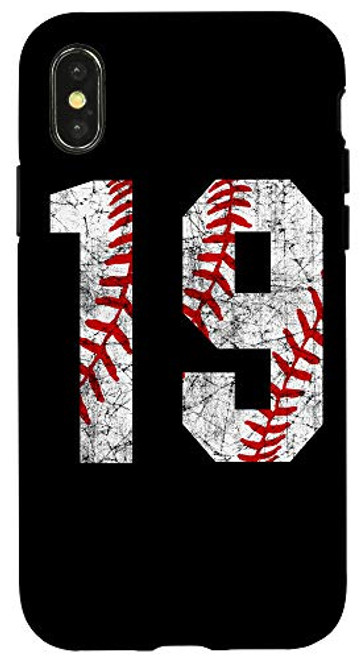 iPhone XXS Vintage Baseball Mom 19 Jersey Baseball Jersey Number 19 Case