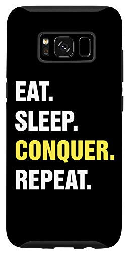 Galaxy S8 Eat Sleep Conquer Repeat Wrestling Case