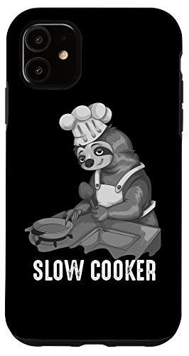 iPhone 11 Cool Slow Cooker  Funny Sluggish Cooking Sloth Chef Gift Case
