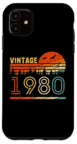 iPhone 11 Vintage 1980 Retro 40th Birthday Gift Fun B-day 40 Years Old Case