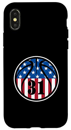 iPhone XXS 31 Basketball Number 31 Jersey USA American Flag Case