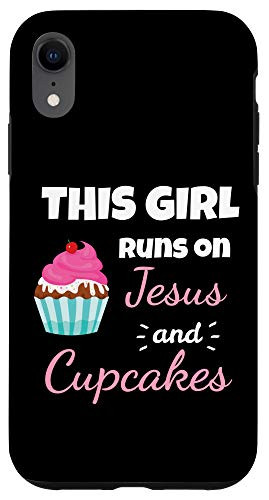 iPhone XR This Girl Runs On Jesus And Cupcakes Baker Bakery Case