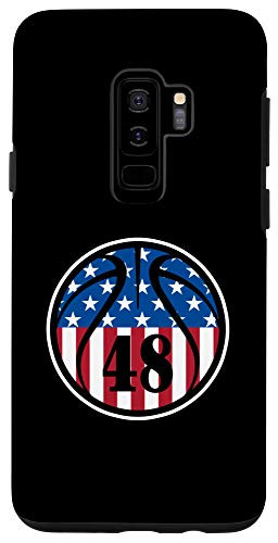 Galaxy S9 48 Basketball Jersey Number USA American Flag Case