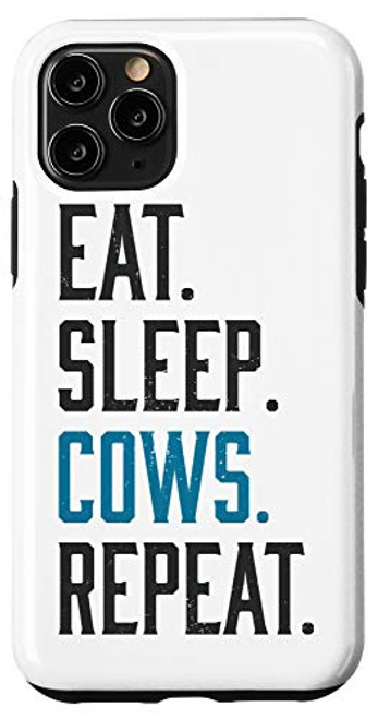 iPhone 11 Pro Eat Sleep Cows Repeat Funny Farmer Case iPhone 11 Pro Eat Sleep Cows Repeat Funny Farmer Case