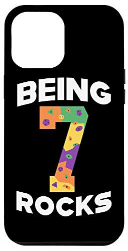 iPhone 12 Pro Max Rock Climbing Funny 7 Years Old 7th Birthday Gift For Kids Case