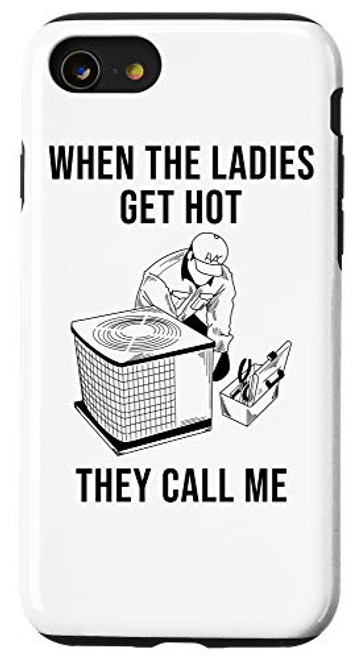iPhone SE 2020  7  8 Funny HVAC Technician Gift For Men Cool Mechanical Tech Fan Case