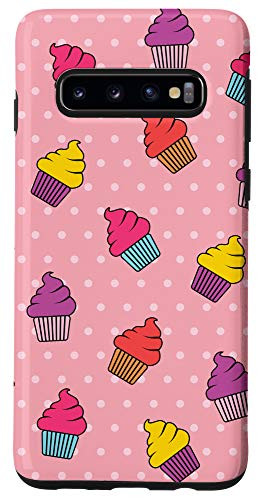 Galaxy S10 Cupcake Pattern Pink Case