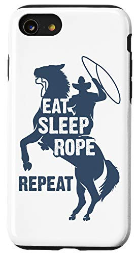 iPhone SE 2020  7  8 Cool Eat Sleep Rope Repeat  Funny Roping Rodeo Gift Lover Case