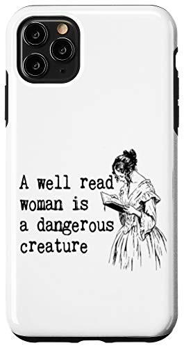 iPhone 11 Pro Max Funny Reader Vintage Well-Read Woman Quote Case