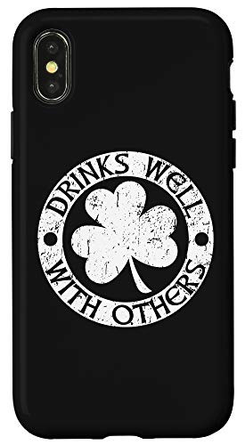 iPhone XXS Drinks Well With Others Beer St_ Patricks Day Gift Case
