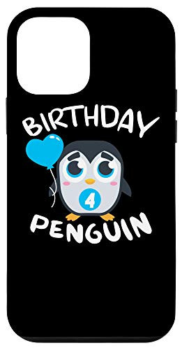 iPhone 12 mini Funny 4th Birthday Penguin 4 Year Old Bird Lover Kids Gifts Case