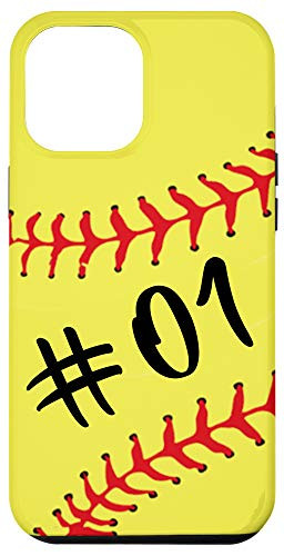 iPhone 12 Pro Max Softball Player 01 Back No 01 Jersey Number Sport Gift Case