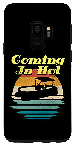 Galaxy S9 Retro Coming In Hot Pontoon Boat Sunset Classic Old School Case