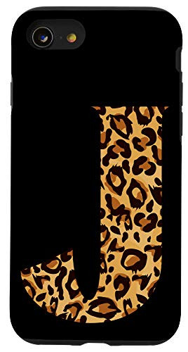 iPhone SE 2020  7  8 Leopard Print Pattern Letter J Alphabet Gift Case