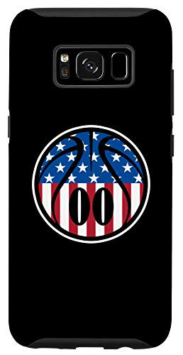 Galaxy S8 00 Basketball Number 00 Jersey USA American Flag Case