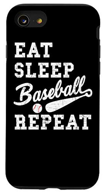 iPhone SE 2020  7  8 Eat Sleep Baseball Repeat Funny Baseball with Sayings Gift Case