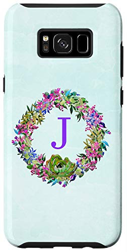 Galaxy S8 Mint Pink Cactus Phone Case Initial JFloral Cactus Green Case