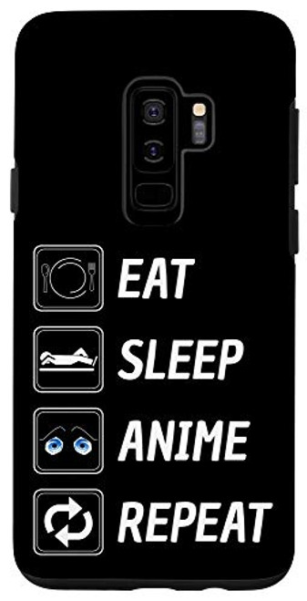 Galaxy S9 eat sleep anime repeat Case