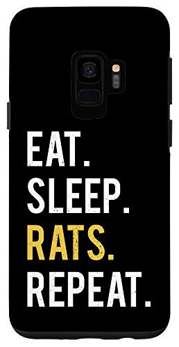 Galaxy S9 Eat Sleep Rats Repeat Funny Pet Rat Retro Case