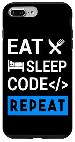 iPhone 7 Plus8 Plus Eat Sleep Code Repeat Coding Case