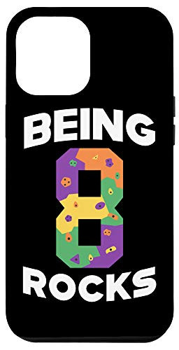iPhone 12 Pro Max Rock Climbing Funny 8 Years Old 8th Birthday Gift For Kids Case