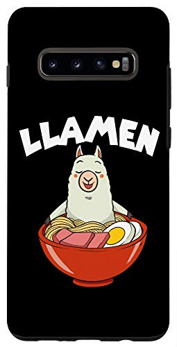 Galaxy S10 Llamen Cup of ramen llama eating noodles funny novelty gift Case