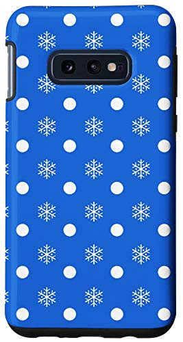Galaxy S10e Blue snowflake pattern winter holidays Hanukkah Christmas Case