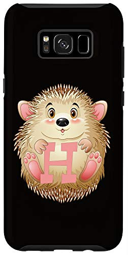 Galaxy S8 Initial H Hedgehog Letter Monogram Pink Case