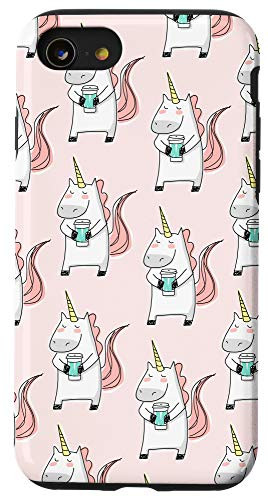 iPhone SE 2020  7  8 Unicorn Coffee Tumbler Cup Cute Light Pink Teen Girls Women Case