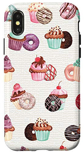 iPhone XXS Cupcake And Donuts Phone Case Doughnut Pattern Sweet Donut Case