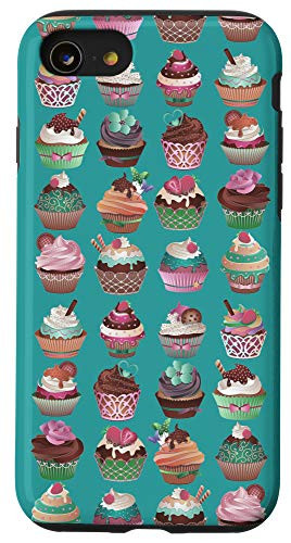 iPhone SE 2020  7  8 Cupcakes Sweet Confections Pink and Green Case