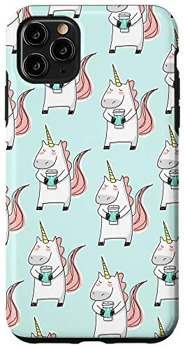 iPhone 11 Pro Max Unicorn Coffee Tumbler Cup Cute Mint Green Teen Girls Women Case