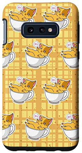 Galaxy S10e Cute Kawaii Cat In A Cup Of Tea Case