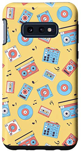 Galaxy S10e Retro Music Vinyl LP Record Player Boombox Cassette Pattern Case