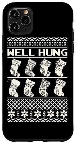 iPhone 11 Pro Max Funny Christmas Shirt ugly sweater Well Stockings hung Case