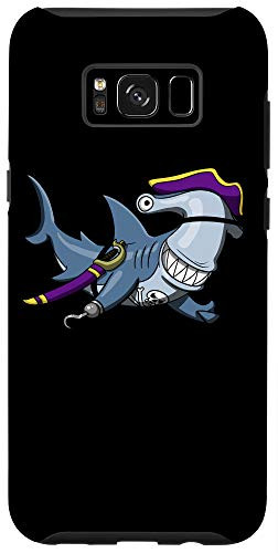 Galaxy S8 Hammerhead Shark Pirate Captain Sailor Funny Ocean Boys Kids Case