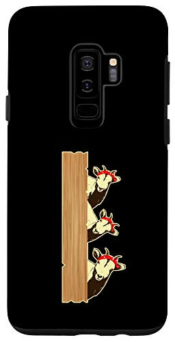 Galaxy S9 Funny Goats Red Bandanas Head Bow Farm Animals Lovers Gift Case