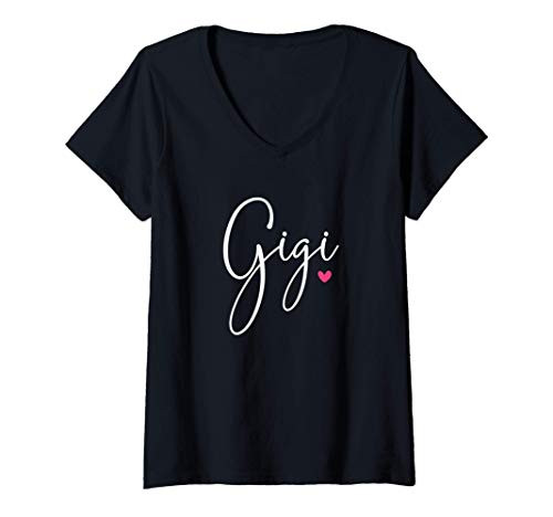 Womens Gigi Gift For Women Grandma Christmas Gifts Grandkids V-Neck T-Shirt Womens Gigi Gift For Women Grandma Christmas Gifts Grandkids V-Neck T-Shirt