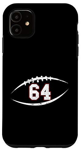 iPhone 11 64 Number Vintage Football Player 64 Lucky Number Birthday Case