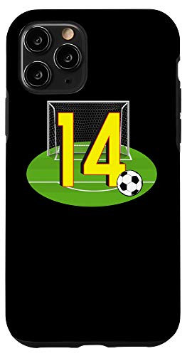 iPhone 11 Pro Number 14 14th Birthday Soccer for 14 years old Case