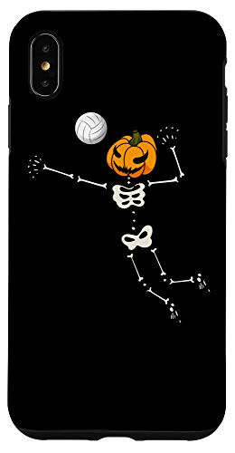 iPhone XS Max Volleyball Skeleton Halloween Pumpkin Head Gift Case