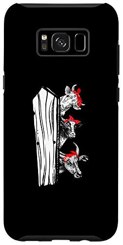 Galaxy S8 Funny Cows Red Bandana Head Band Farm Animals Farmer Gift Case