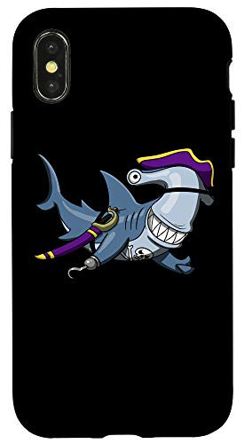 iPhone XXS Hammerhead Shark Pirate Captain Sailor Funny Ocean Boys Kids Case