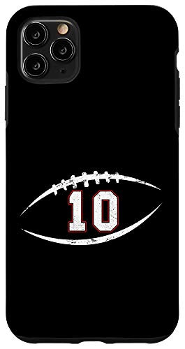 iPhone 11 Pro Max 10 Number Vintage Football Player 10 Lucky Number Birthday Case